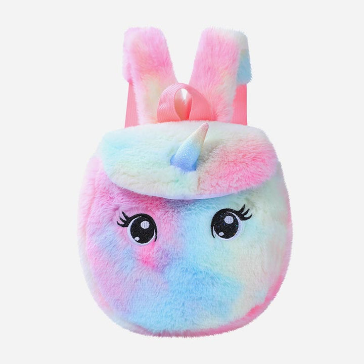 Rucksack für Frauen Einhorn pelzigen niedlichen Cartoon Kleinkinder Kinder Schultasche