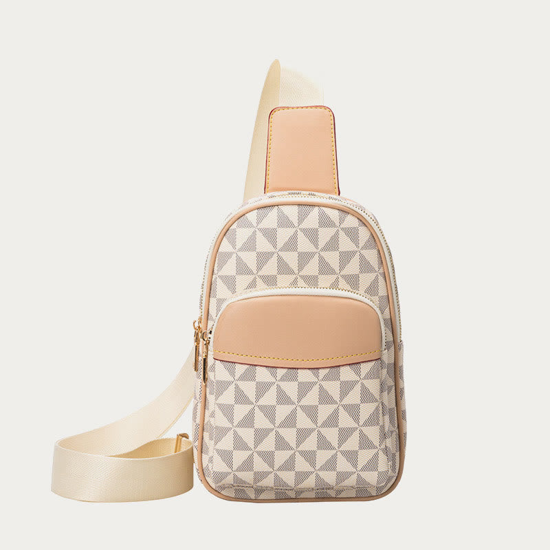Modische Schultertasche aus Leder für Damen und Herren, stilvolle Brusttasche