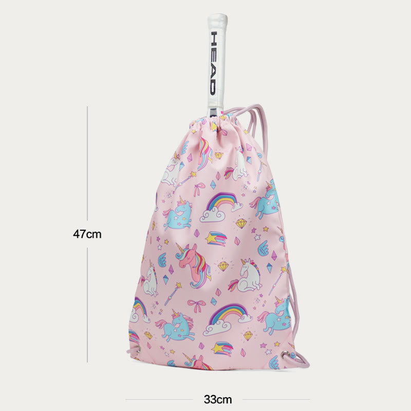 Schlägertasche für Outdoor-Sportarten mit Kordelzug, faltbarer, weicher Rucksack