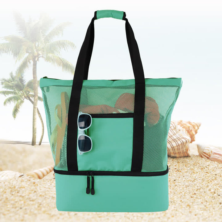 Strandtasche mit großer Kapazität, wasserdicht, sanddicht, Pooltasche mit Kühlfach
