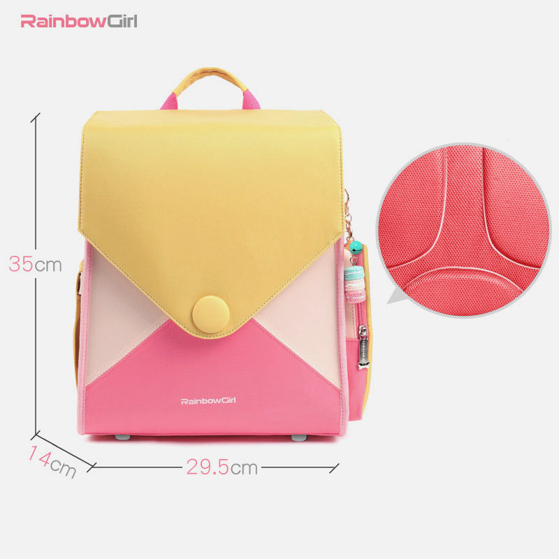 Kinderrucksack, bunt, für Mädchen, Rucksack, Büchertaschen, Mittelschule, Grundschule