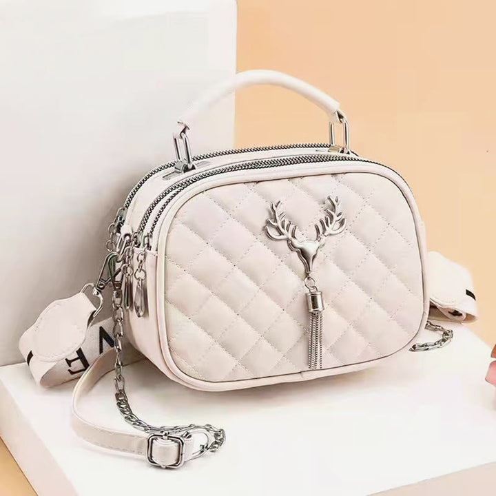 Tasche mit Griff oben für Damen, mehrlagige Umhängetasche mit großem Fassungsvermögen