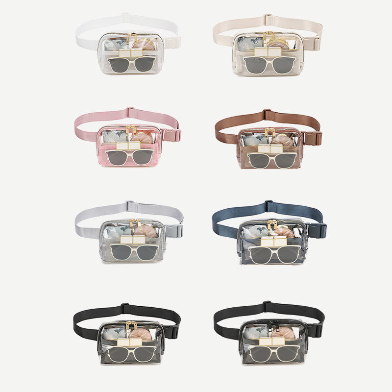 Gürteltasche für Damen, Outdoor-Sport, durchsichtige, wasserdichte Nylontasche