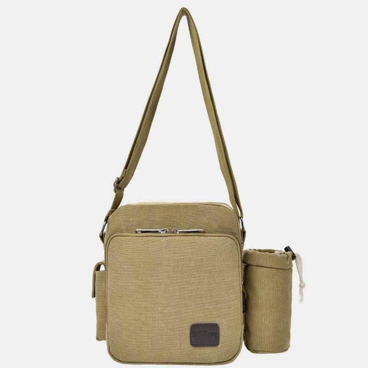 Vintage Canvas Crossbody Tasche für Herren Multifunktionaler Tagesrucksack Schultertasche
