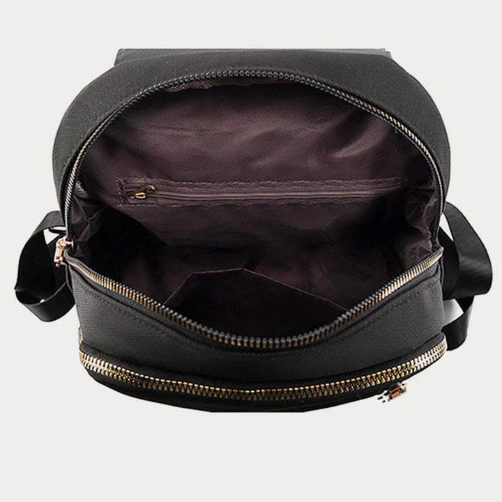 Nylon-Rucksack für Damen, einfarbig, Freizeittasche mit großer Kapazität