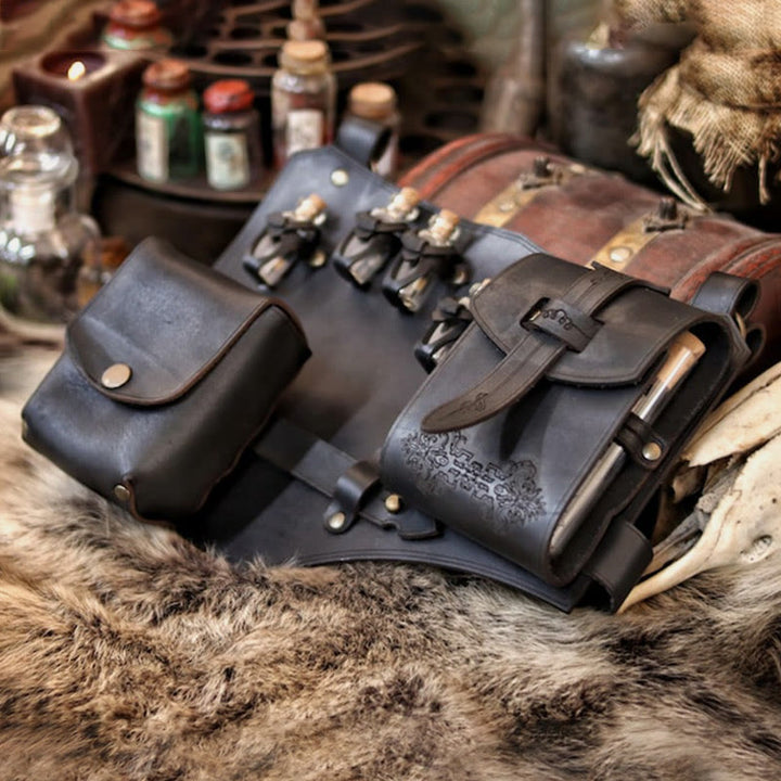 Gürteltasche für Damen, für Outdoor-Camping-Kostüm, Leder, Hüfttasche