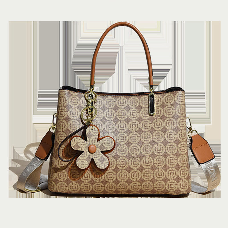 Retro Damen Henkeltasche mit ausgefallenem Muster Umhängetasche