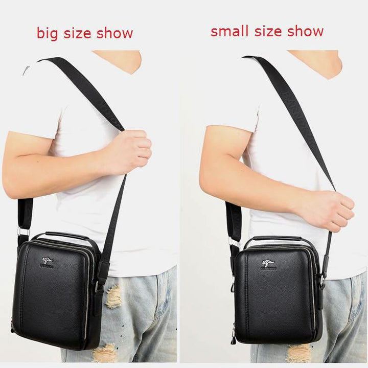 Messenger Bag für Herren aus PU-Leder, minimalistische Business-Umhängetasche