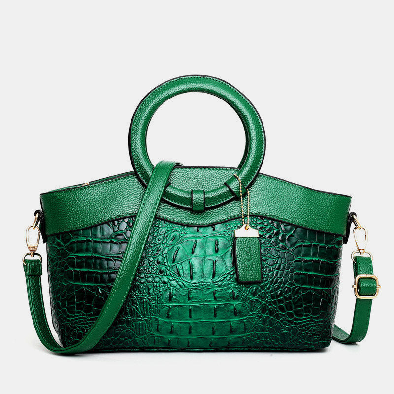 Umhängetasche mit großem Fassungsvermögen und Vintage-Prägung und Henkeltasche