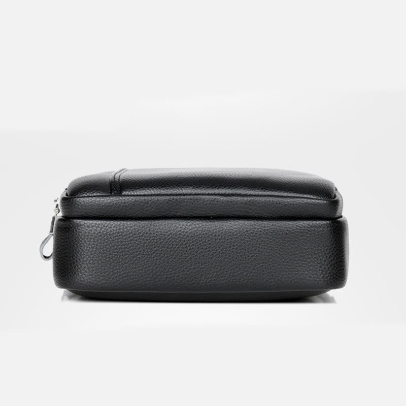 Messenger Bag für Herren aus PU-Leder, minimalistische Business-Umhängetasche