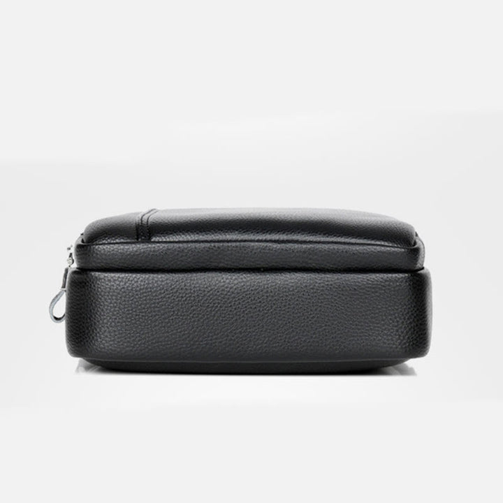 Messenger Bag für Herren aus PU-Leder, minimalistische Business-Umhängetasche