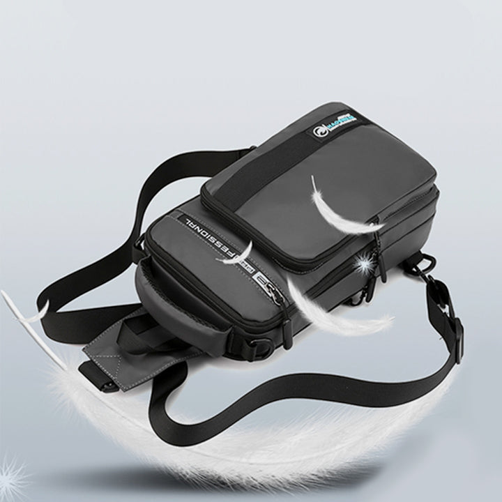 Leichte klassische Schultertasche mit mehreren Taschen und USB-Ladeanschluss für 4 Verwendungszwecke