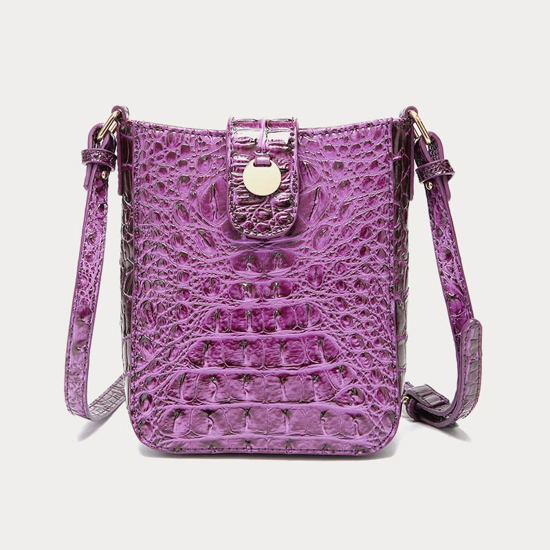 Umhängetasche für Damen, Retro-Krokodilmuster, Handytasche