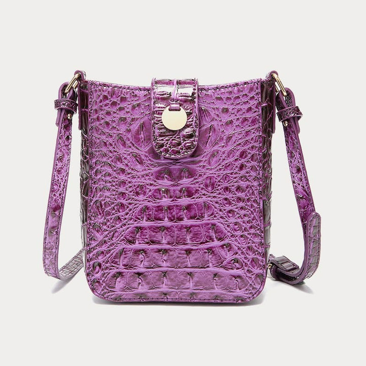 Umhängetasche für Damen, Retro-Krokodilmuster, Handytasche