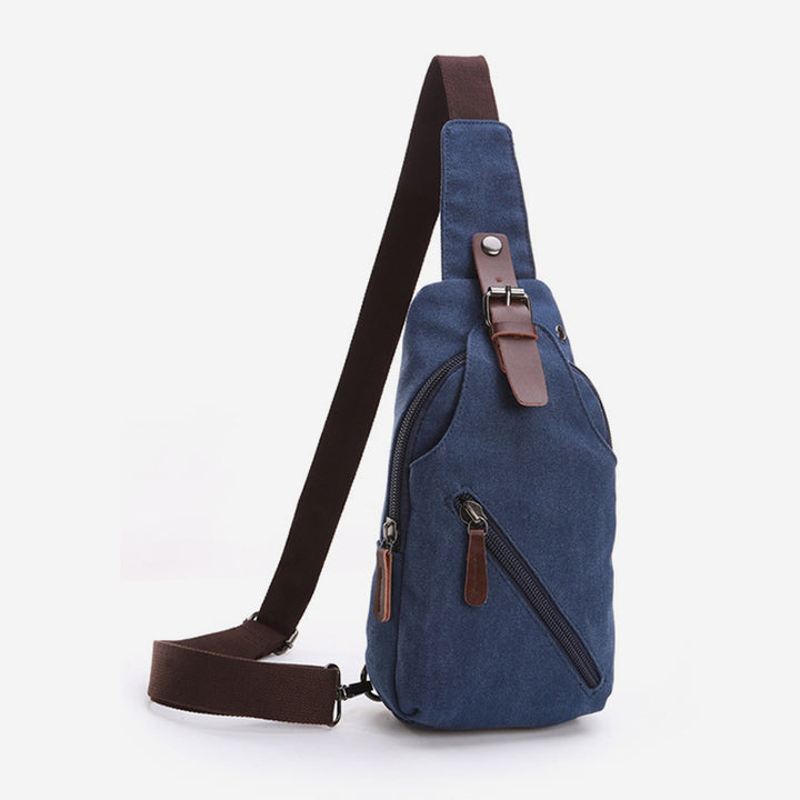Multifunktionale Schultertasche aus Canvas im Vintage-Stil
