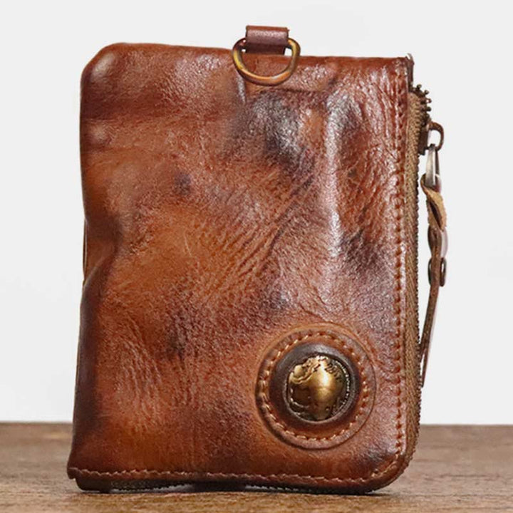 Geldbörse für Herren, multifunktional, weiches Leder, Vintage, täglicher Reißverschluss - image 19