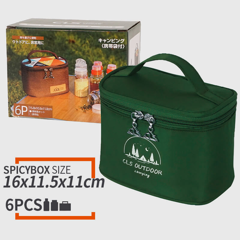 Aufbewahrungstasche für Outdoor-Camping-Grill-Mini-Gewürzflaschen-Set