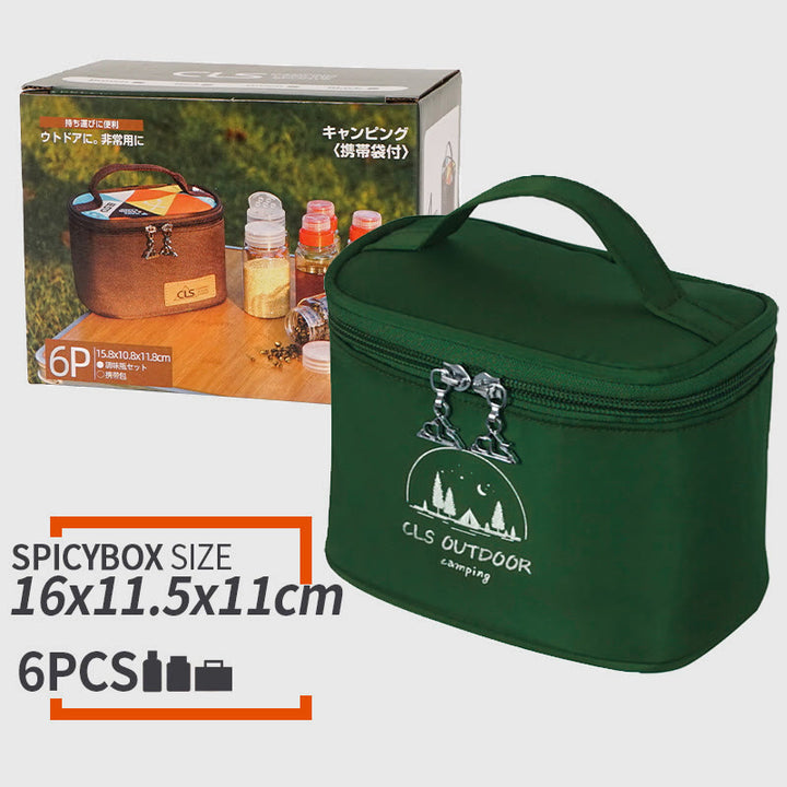 Aufbewahrungstasche für Outdoor-Camping-Grill-Mini-Gewürzflaschen-Set