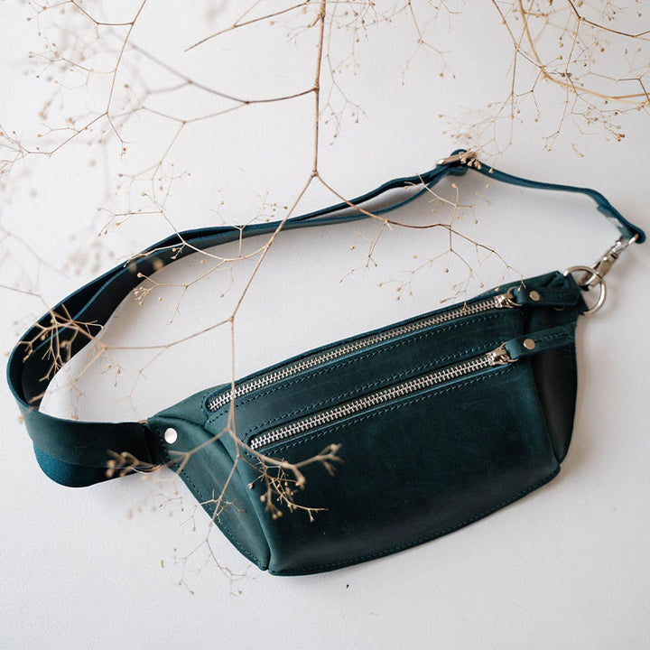 Gürteltasche für Damen und Herren, Outdoor, Hüfttasche mit Doppelreißverschluss, Brusttasche