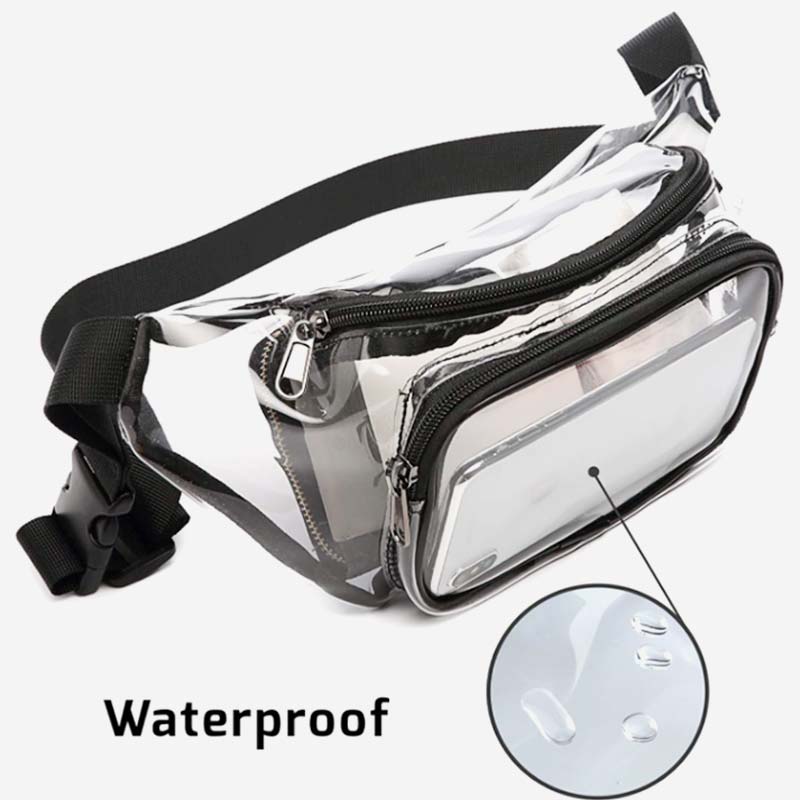 Große, wasserdichte, transparente, süße Gürteltasche