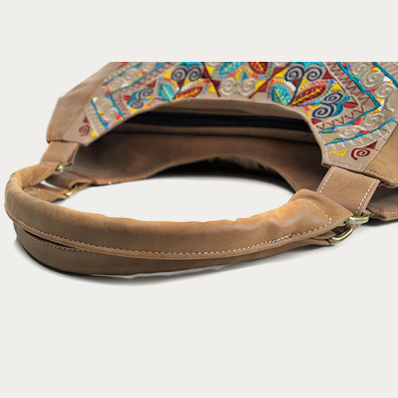 Tote für Frauen Reise ethnischen Stil Muster Leder Schultertasche