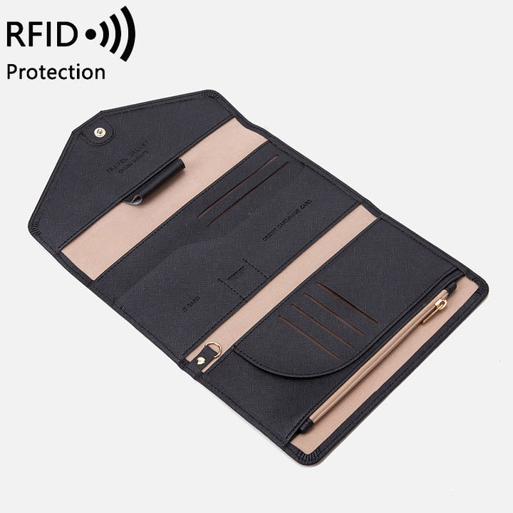 RFID-Passhülle für die Reise, ultradünne, multifunktionale Dokumententasche