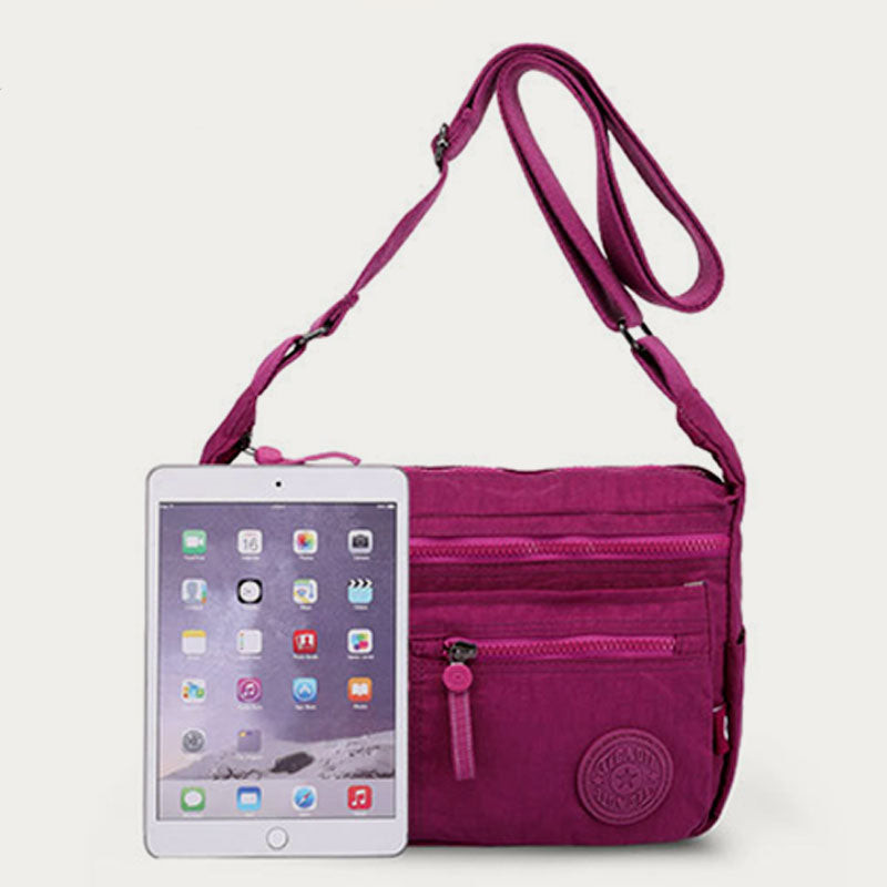 Handtasche mit mehreren Taschen für Damen, wasserdichte Umhängetasche aus Nylon für die Reise