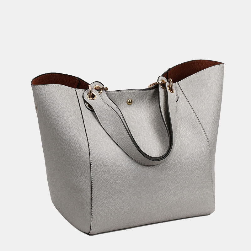 Klassische Tragetasche für Damen, einfarbig, Set mit Pendlertaschen für Büro und die Arbeit