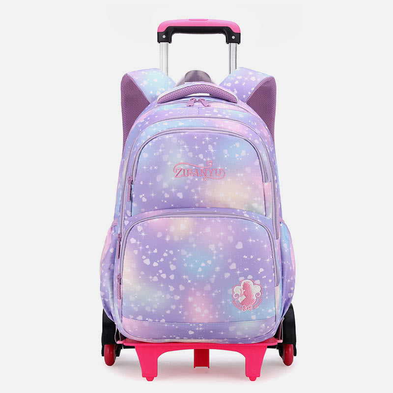 Robuster Schulrucksack aus Nylon mit Rollen, Schultasche für Kinder