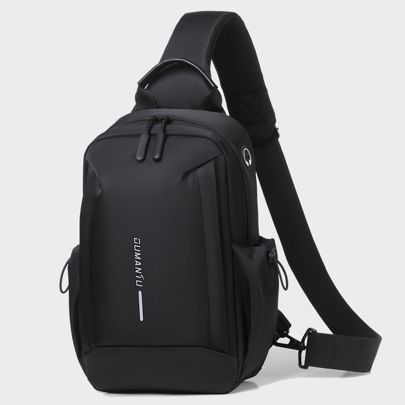 Schultertasche für Herren, für die tägliche Reise, Brusttasche mit großem Fassungsvermögen