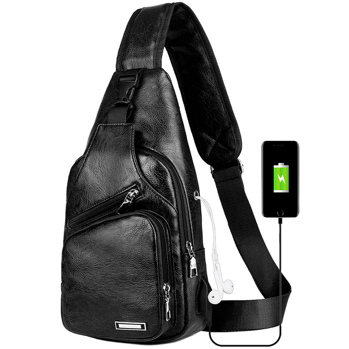 Wasserdichte Schultertasche mit USB-Ladefunktion 