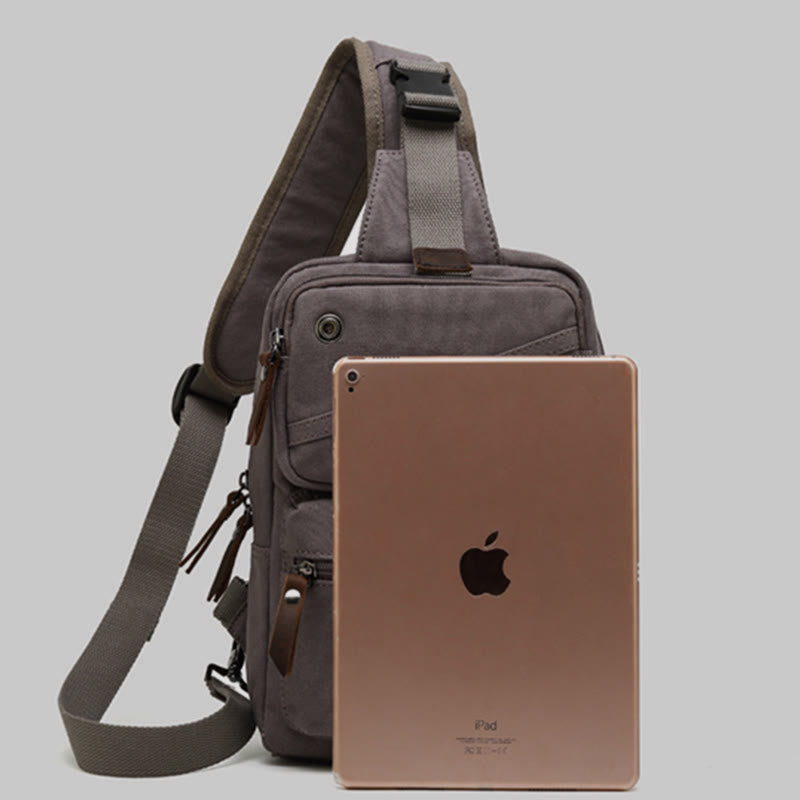 Schultertasche für Männer Canvas Retro Sports Crossbody Käsetasche
