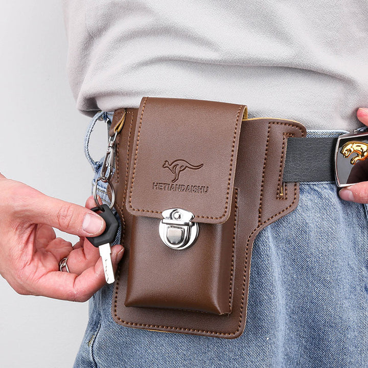 Leder-Handytasche für Gürtel, universelle Smartphone-Holster-Hüfttasche
