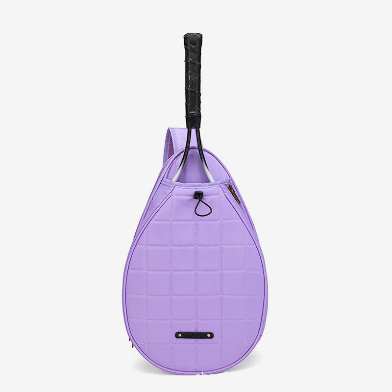 Schlägertasche für Damen, kariertes Muster, wasserdichte Umhängetasche aus Polyester