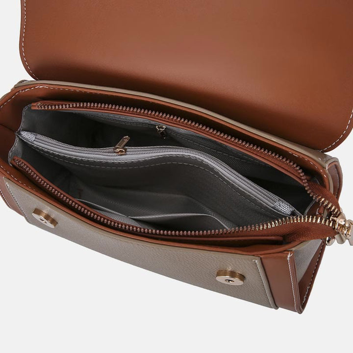 Top-Griff-Tasche für Damen PU-Leder Minimalistische Umhängetasche