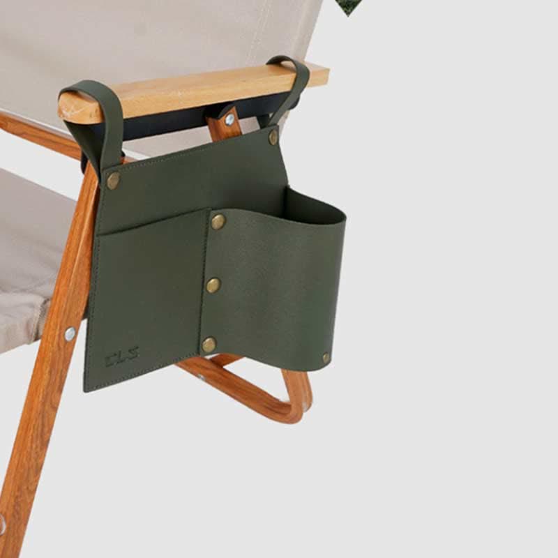 Tragbarer Outdoor-Lederstuhl-Armlehnen-Organizer Bottler-Halter für Camping-Reisen