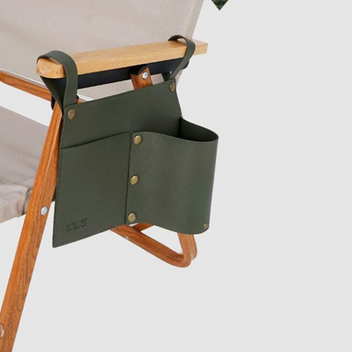 Tragbarer Outdoor-Lederstuhl-Armlehnen-Organizer Bottler-Halter für Camping-Reisen
