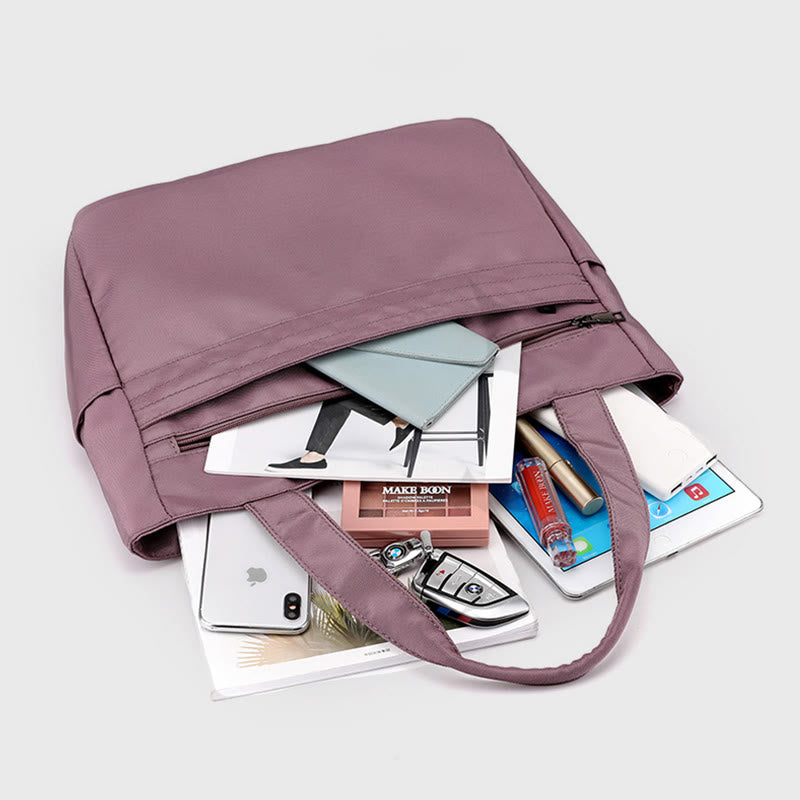 Einkaufstasche für Damen, einfache, lässige Einkaufshandtasche aus Nylon