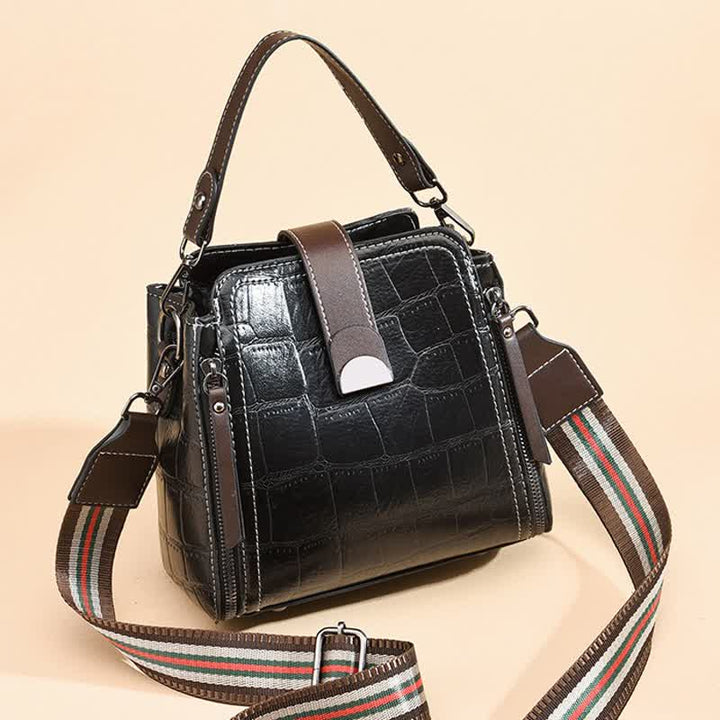 Top-Griff-Tasche für Damen, täglicher Einkaufsbeutel, Umhängetasche aus Leder