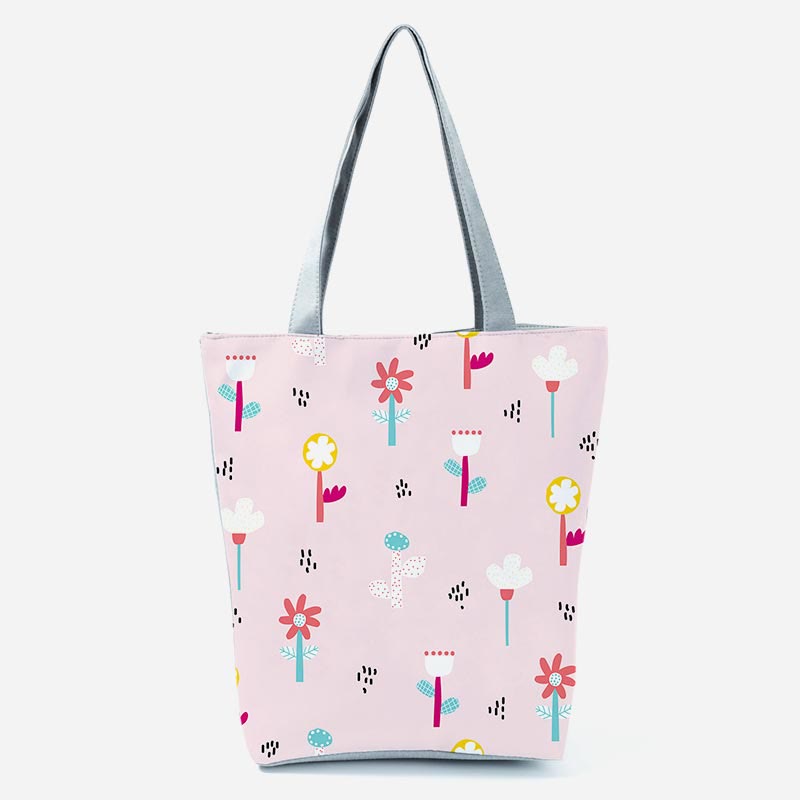 Tragetasche für Damen mit Blumendruck, große Kapazität, Umhängetasche
