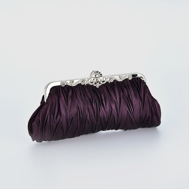 Abendtasche für Frauen Hochzeitsfeier Braut Plissee Kette Tasche