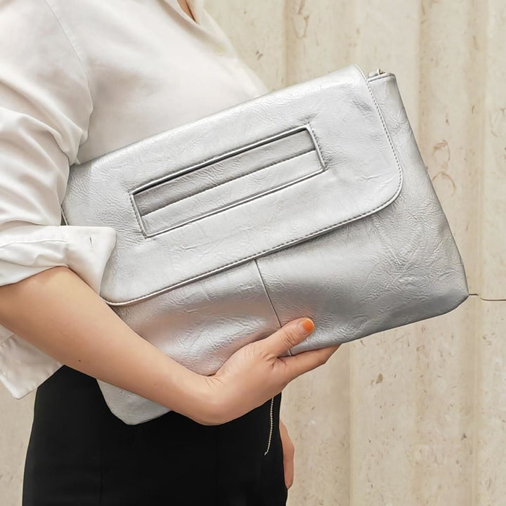 Umhängetasche aus veganem Leder für Damen, modische Handtasche mit Umhängegurt