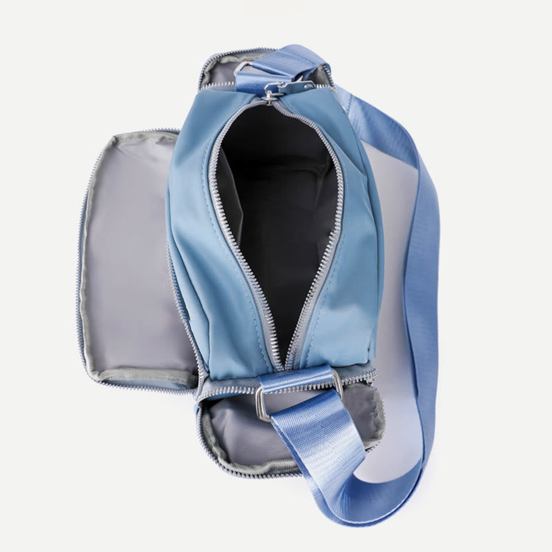 Umhängetasche für Damen, breiter Riemen, leichte Schultertasche aus Nylon