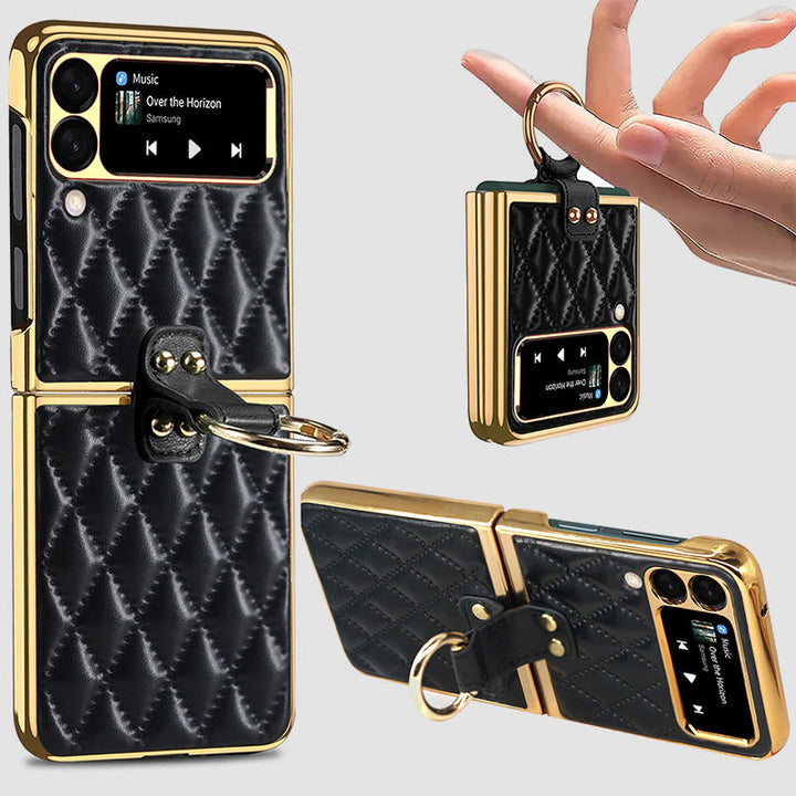 Handyhülle für Z Flip, faltbares Rhombic Style Ring Case