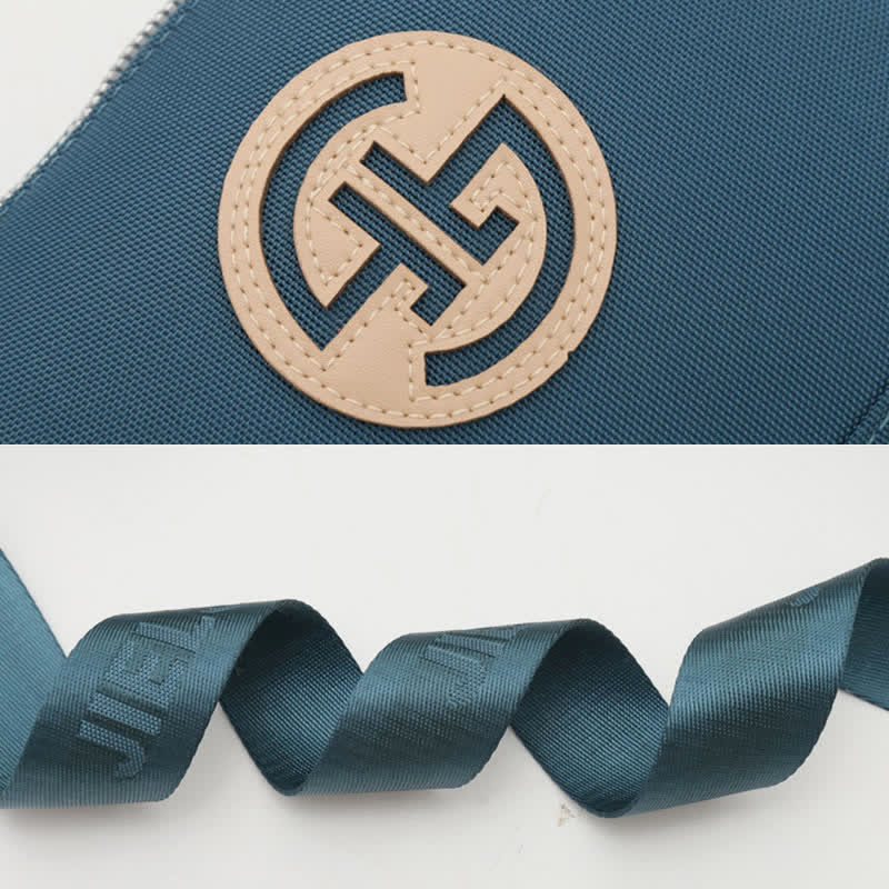 Kleine Umhängetasche mit dreifachem Reißverschluss, leichte, wasserdichte Nylon-Handtasche für Damen