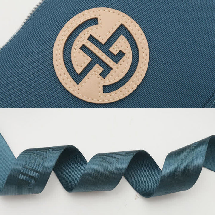 Kleine Umhängetasche mit dreifachem Reißverschluss, leichte, wasserdichte Nylon-Handtasche für Damen