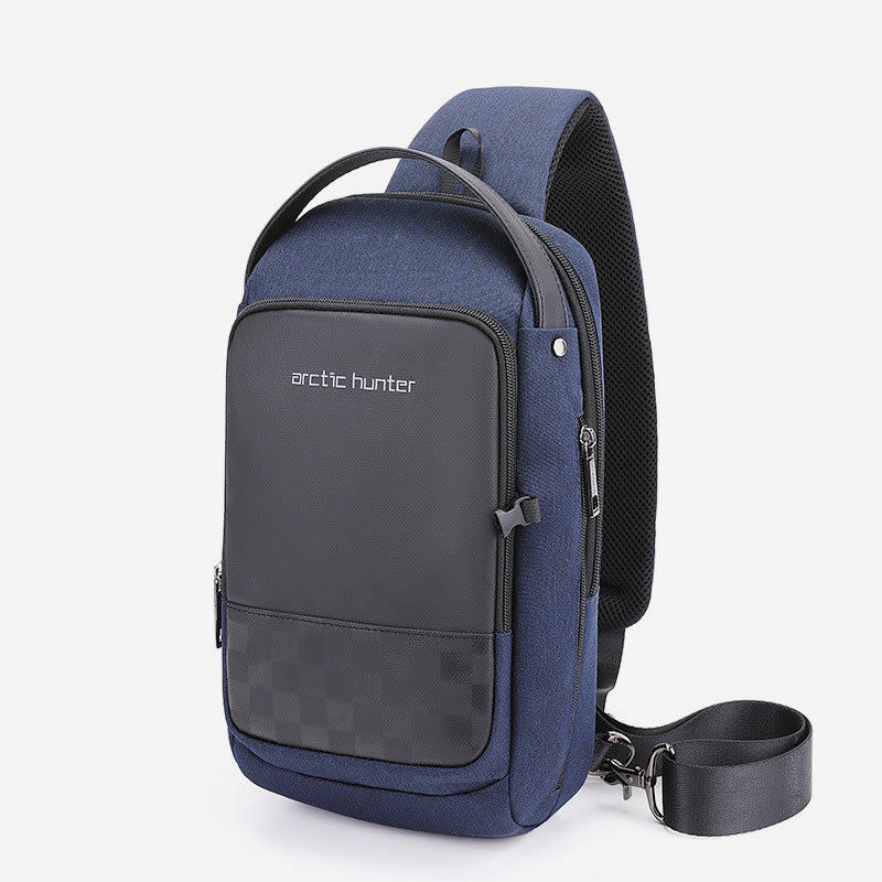 Große, diebstahlsichere, wasserdichte Schultertasche mit USB-Ladefunktion