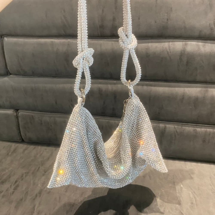 Umhängetasche für Damen mit funkelnden Diamanten, mehrere Farben, Handtasche