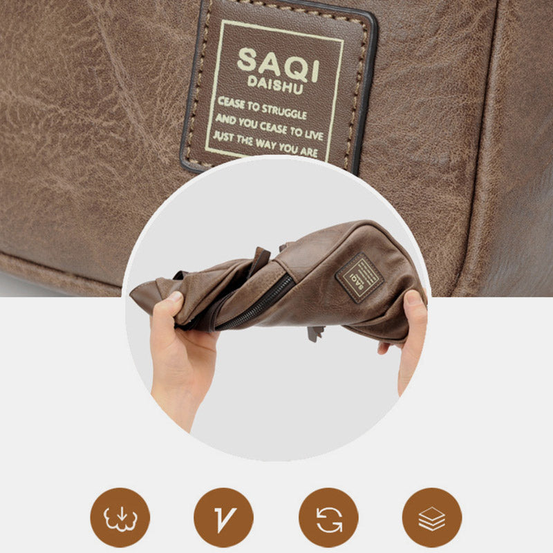 Vintage Schultertasche mit großem Fassungsvermögen