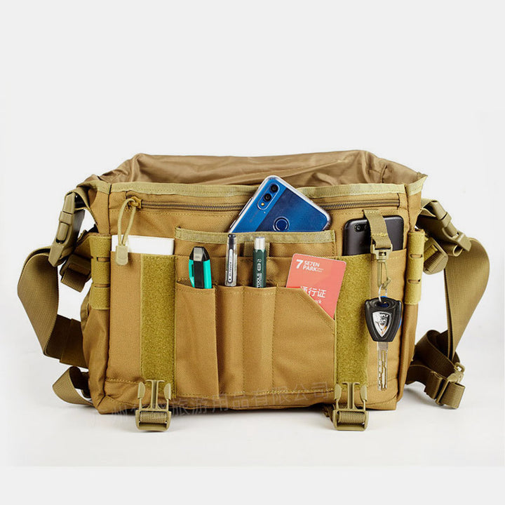 Herren Militär Messenger Bag Umhängetasche Reisetragetasche mit mehreren Fächern